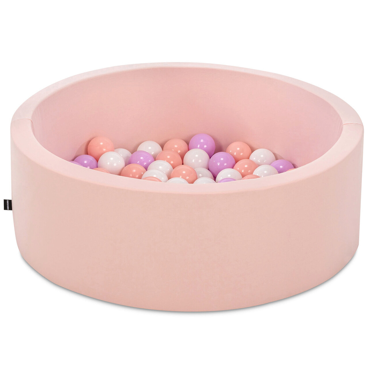 Piscina cu bile, Bubble Pops v3, 150 bile, Ø85 x 30 cm, bumbac/plastic, roz - imagine 3
